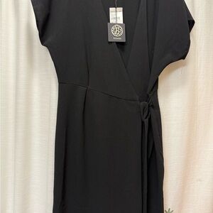 Bobeau Black Wrap Dress